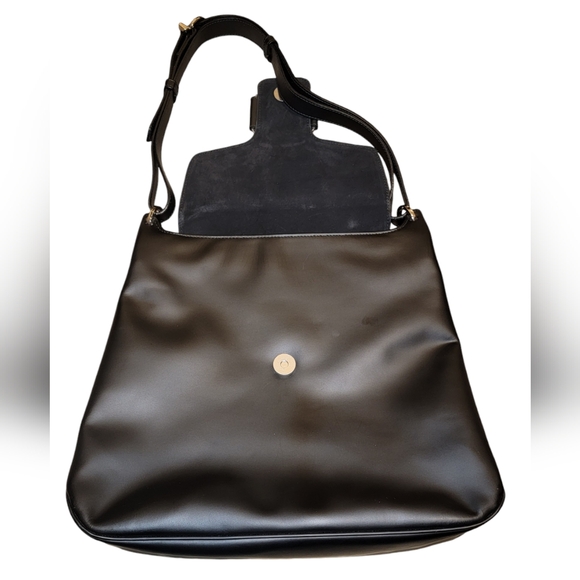 VTG Authenticated Salvatore Ferragamo shoulder bag leather black silver metal - Picture 5 of 9